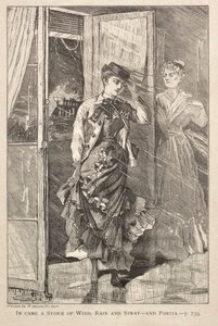 Ein Sturm aus Wind, Regen und Gischt kam herein - und Portia von Winslow Homer