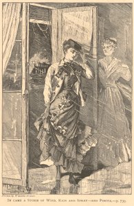 Ein Sturm aus Wind, Regen und Gischt kam herein - und Portia, aus The Galaxy, Dezember 1869 von Winslow Homer