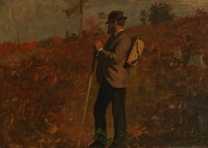 Mann mit Rucksack von Winslow Homer