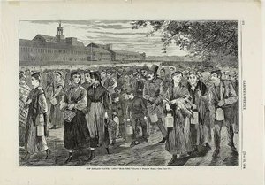 Leben in einer Fabrik in Neuengland—"Glockenzeit" von Winslow Homer