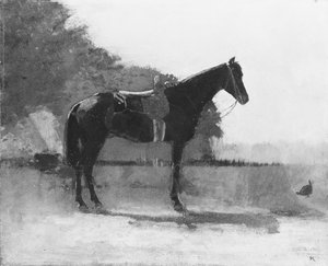 Reitpferd im Bauernhof von Winslow Homer