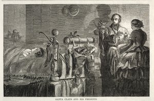 Weihnachtsmann und seine Geschenke, 1858 von Winslow Homer