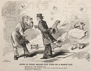 Szene am Union Square, New York, an einem Märztag von Winslow Homer
