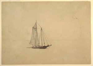 Schoner mit Beiboot von Winslow Homer