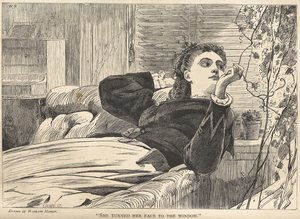 „Sie wandte ihr Gesicht dem Fenster zu“ von Winslow Homer
