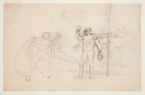 Skizze für "Das Wrack" von Winslow Homer