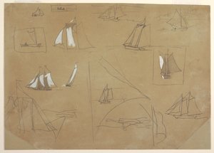 Skizzen von Segelbooten von Winslow Homer