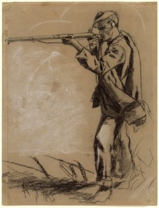 Zielender Soldat [Vorderseite] von Winslow Homer