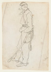 Soldat mit Schwert und Pfeife von Winslow Homer