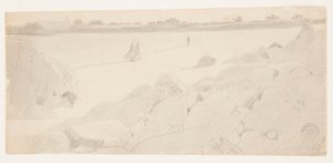 Studie für "Felsenküste und Möwen"