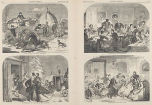 Erntedankfest - Wege und Mittel [oben links], veröffentlicht 1858 von Winslow Homer