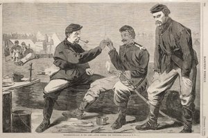 Erntedankfest in der Armee - Nach dem Abendessen: Der Wunschknochen, 1864 von Winslow Homer
