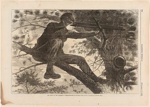Die Armee des Potomac—Ein Scharfschütze im Wachdienst von Winslow Homer