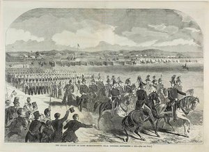 Die große Parade im Camp Massachusetts, nahe Concord von Winslow Homer