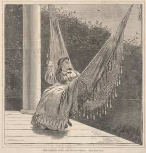 Die Notiz des Rotkehlchens, aus Every Saturday, An Illustrated Journal of Choice Reading, 20. August 1870 von Winslow Homer