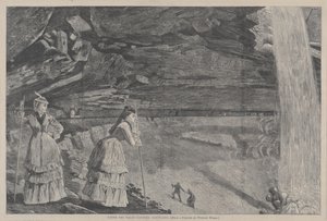 Unter den Wasserfällen, Catskill Mountains, nach einem Gemälde von Winslow Homer von Winslow Homer