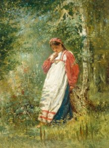 Junge Frau im Wald