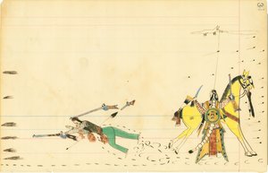 34. Heulender Wolf mit totem Soldaten; 33. [leere Seite] von Wolf Howling