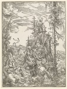 Sankt Georg tötet den Drachen von Wolf Huber