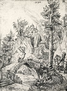 Der heilige Hubertus vor dem Hirschwunder