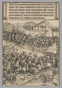 Schlacht von Guinegate, Platte 4 aus Historische Szenen aus dem Leben von Kaiser Maximilian I. aus dem Triumphbogen