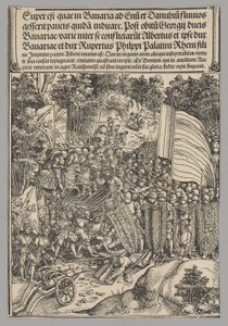 Bayerischer Krieg, Tafel 18 aus Historische Szenen aus dem Leben von Kaiser Maximilian I. vom Triumphbogen von Wolf Traut