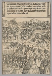 Kapitulierung einer französischen Stadt, Platte 12 aus Historische Szenen aus dem Leben von Kaiser Maximilian I. vom Triumphbogen von Wolf Traut
