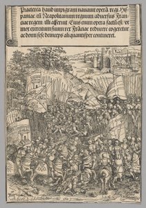 Eroberung von Neapel, Platte 17 aus Historische Szenen aus dem Leben von Kaiser Maximilian I. aus dem Triumphbogen von Wolf Traut