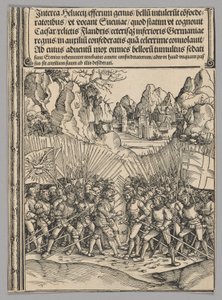 Schweizer Krieg, Platte 16 aus Historische Szenen aus dem Leben von Kaiser Maximilian I. aus dem Triumphbogen von Wolf Traut