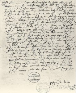 Eigenhändiger Brief von Wolfgang Amadeus Mozart