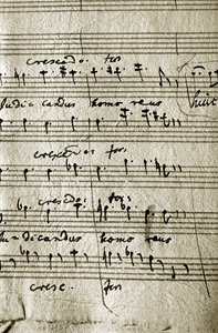 Arbeitsnotizen von Wolfgang Amadeus Mozarts Requiem