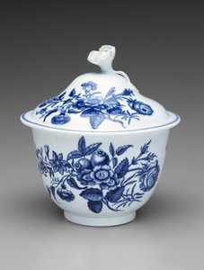 Zuckerdose mit Deckel, ca. 1760-1780 von Worcester Porcelain Manufactory