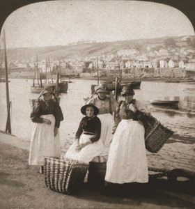 Fischweiber in Newlyn, Cornwall, 1900