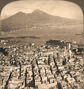 Neapel, die Bucht und der Vesuv, Italien, 1897