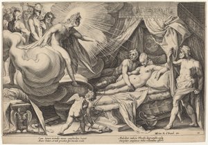 Mars und Venus überrascht von Workshop of Hendrick Goltzius, after Hendrick Goltzius