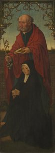 Heiliger Petrus und ein Spender (recto); Heiliger Thomas (verso) von Workshop of Jacob Cornelisz. van Oostsanen