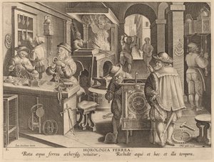 Eiserne Uhren von Workshop of Philip Galle after Jan van der Straet