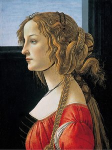 Profilporträt einer jungen Frau, wahrscheinlich Simonetta von Workshop of Sandro Botticelli