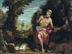 Heiliger Hieronymus in der Wildnis, 1585-90