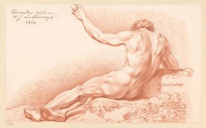 Sitzender männlicher Akt, von hinten gesehen (3. Preis 1804)