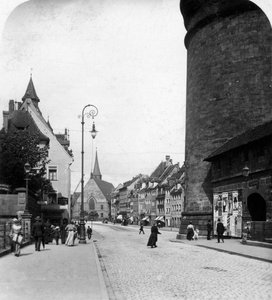 Straßenkarte, Nürnberg, Bayern, Deutschland, um 1900