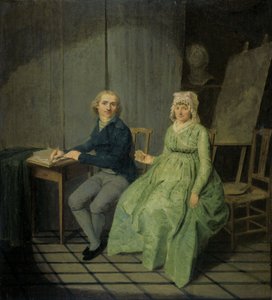 Selbstporträt von Wybrand Hendrik mit seiner Frau Agatha Ketel von Wybrand Hendriks