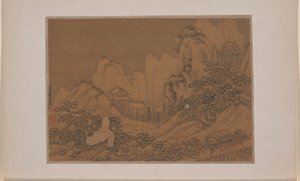 Landschaft mit Ochsenkarren auf einer Straße