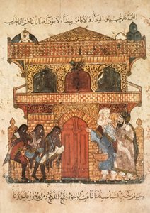 Palast einer Dame, aus Maqamat von Al Hariri, ca. 1240 von Yahya ibn Mahmud Al Wasiti