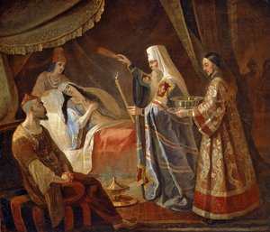 Metropolitan Alexis heilt die tatarische Königin Taidula von Blindheit von Yakov Fyodorovich Kapkov