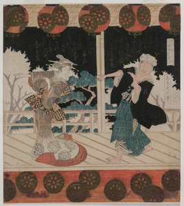 Der Tanz in Furuichi für die Hisagataya-Gruppe, Mitte der 1820er Jahre
