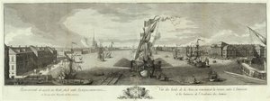Blick auf die Newa flussabwärts von der Admiralität und der Akademie der Wissenschaften Buch zum 50. Jahrestag von St. Petersburg, 1753