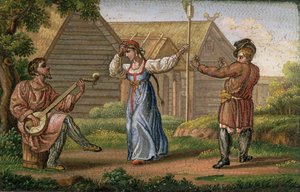 Russischer Tanz, von Yegor Yakovlevich Vekler, ca. 1830
