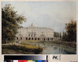 Ansicht des Konstantinpalastes in Strelna bei Sankt Petersburg