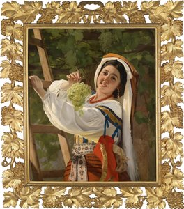 Ein lachendes Mädchen in süditalienischer Tracht, 1857
